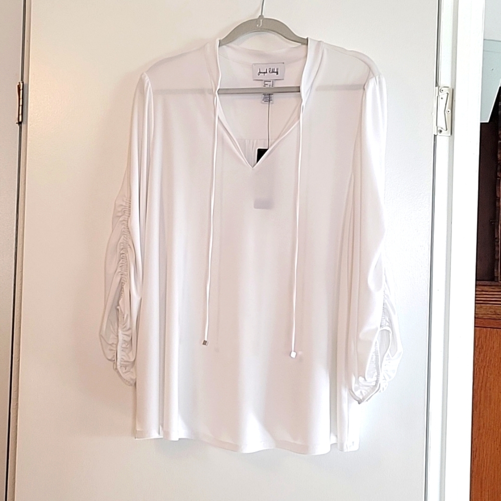 Joseph Ribkoff, Size 16, White Womens Top